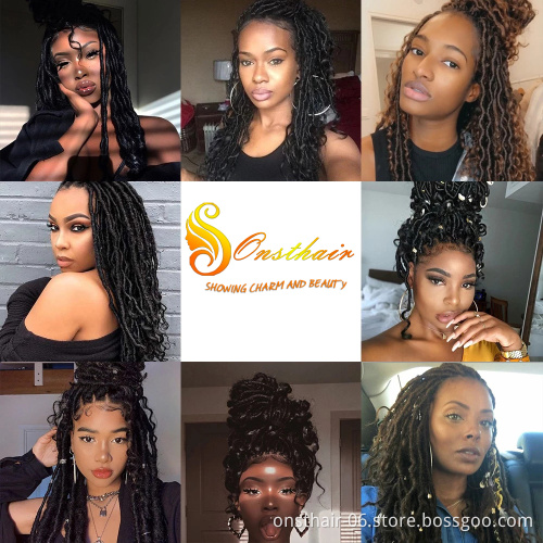 Bohomian River Goddess Faux Locs Box Braid Curly Crochet Hair Braids Senegal Twist Hair Braiding Hair Extension accessories Soft